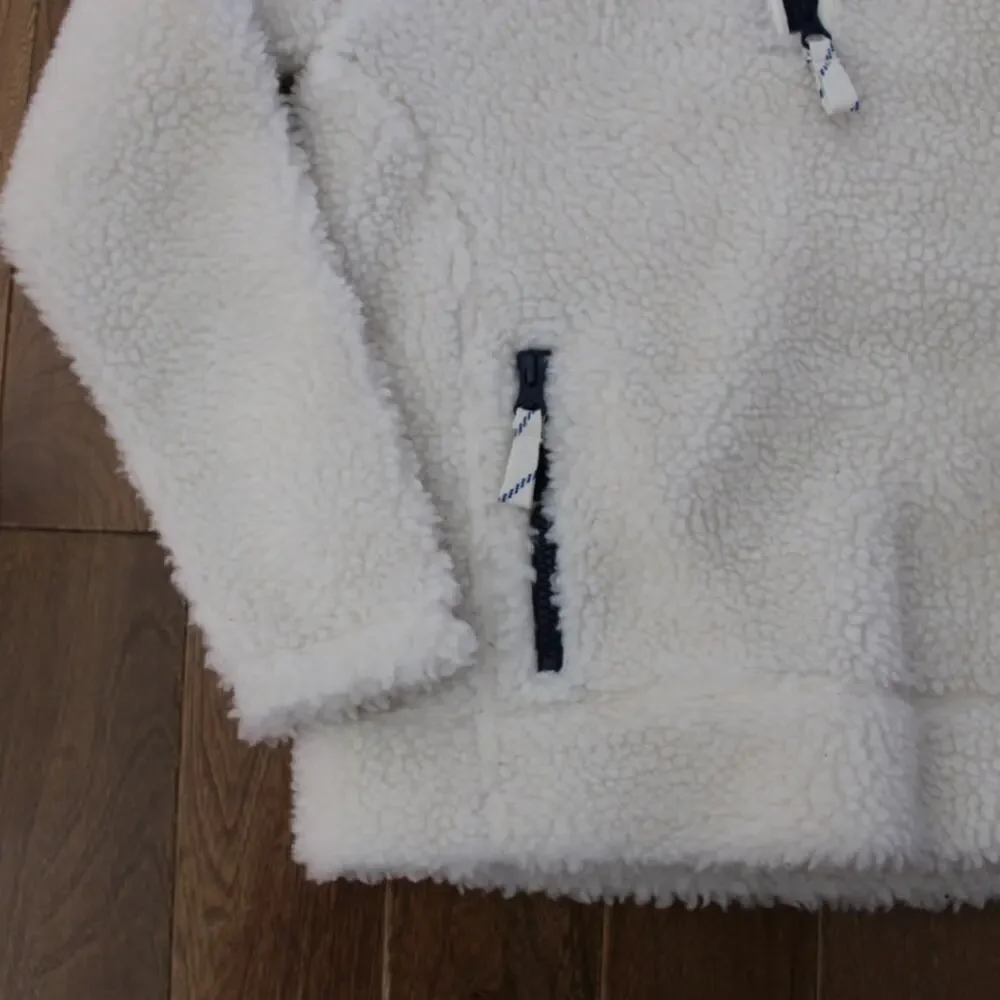 Boys Crewcuts Long Sleeve Off White Sherpa Quarter Zip Sweater‎ Size 8
